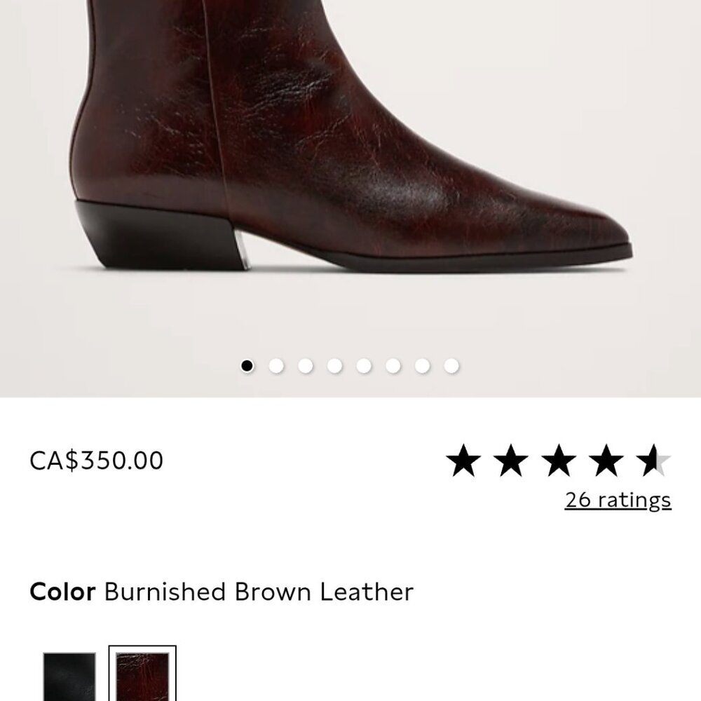 New Banana Republic Burnish Brown Italian Ankle Boots
